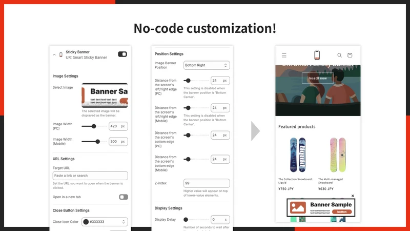 UR: Smart Sticky Banner