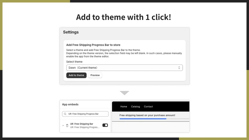 UR: Free Shipping Progress Bar