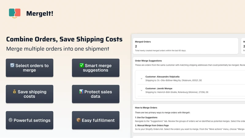 MergeIt ‑ Combine Merge Orders