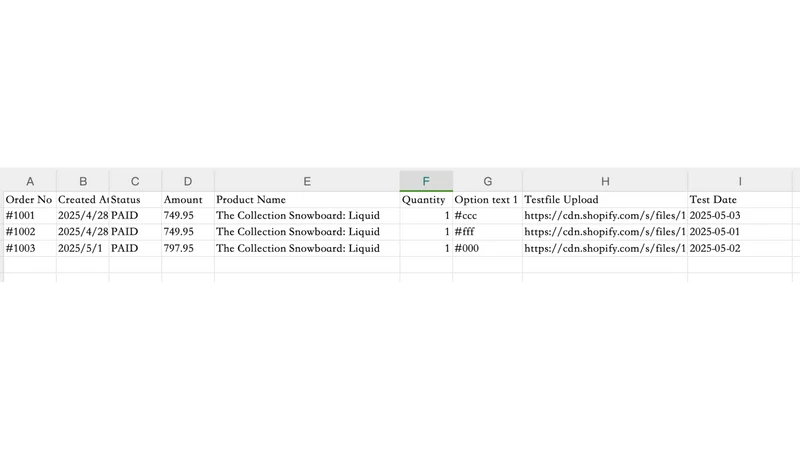 Export Order Variants & Files