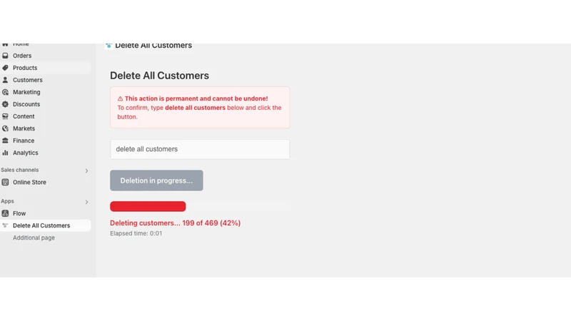 Delete All Customers