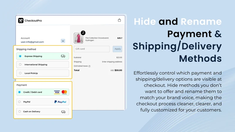 Checkout Customization Pro