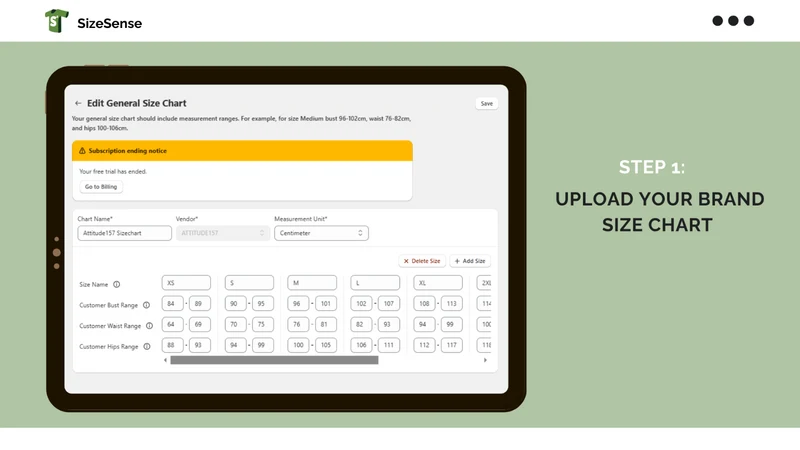 SizeSense Recommender & Charts