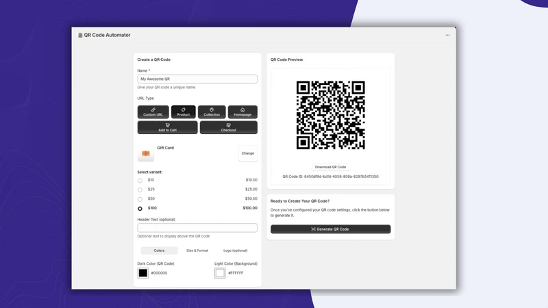 QR Code Automator