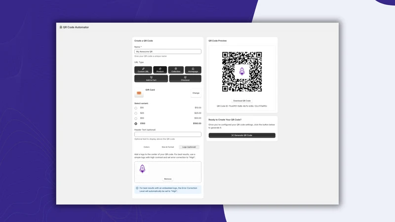 QR Code Automator