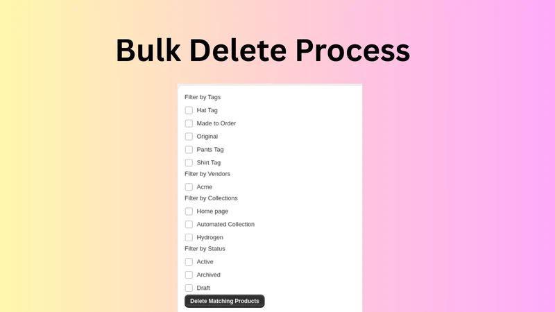 GM Delete Bulk Delete Products