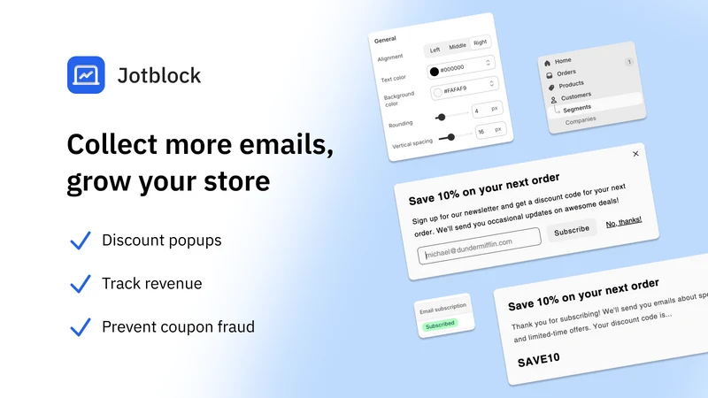 Email Popups • Jotblock