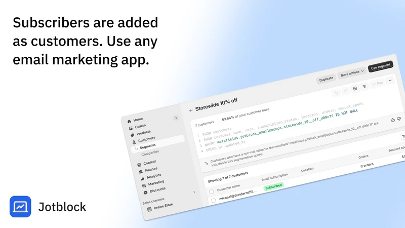 Email Popups • Jotblock