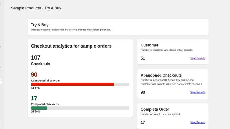 SampleFirst ‑ Try & Buy