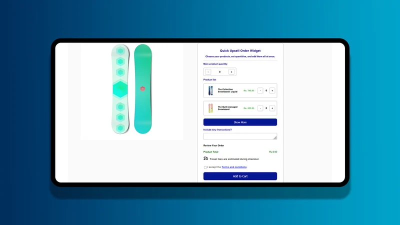 AOD ‑ Quick Order Form Widget