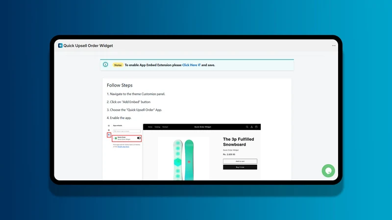 AOD ‑ Quick Order Form Widget