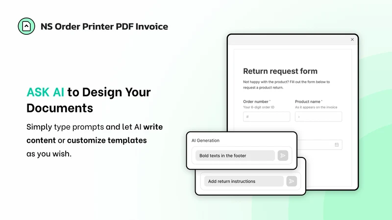 NS Order Printer PDF Invoice