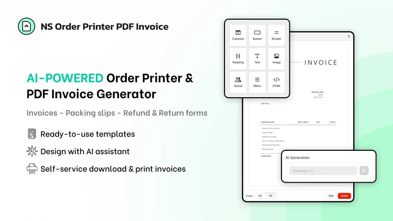NS Order Printer PDF Invoice
