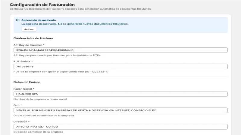 e‑Boletas ‑ DTE Chile SII