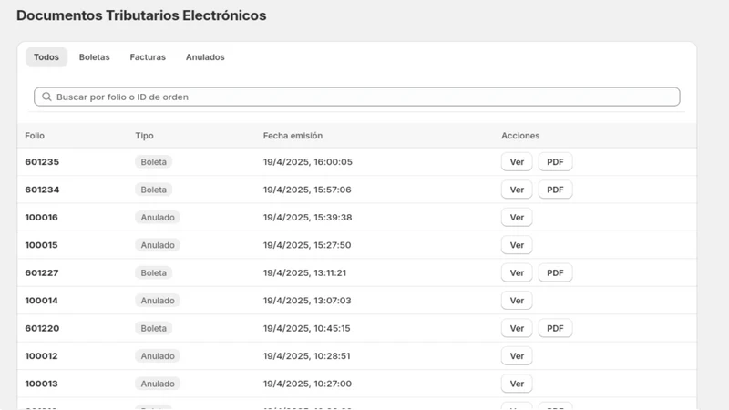 e‑Boletas ‑ DTE Chile SII