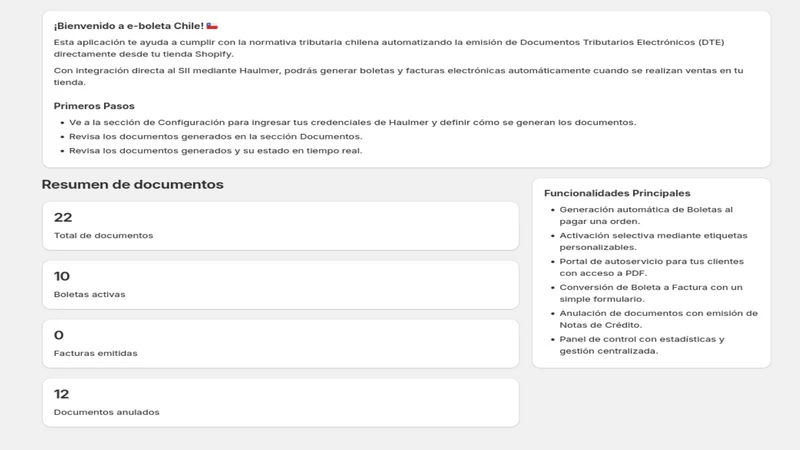 e‑Boletas ‑ DTE Chile SII