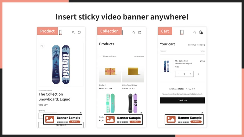 UR: Smart Sticky Video Banner