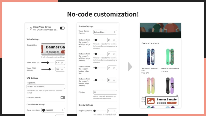 UR: Smart Sticky Video Banner
