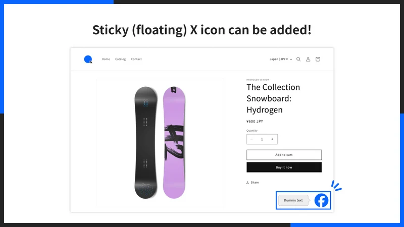 UR: Smart Sticky Facebook Icon