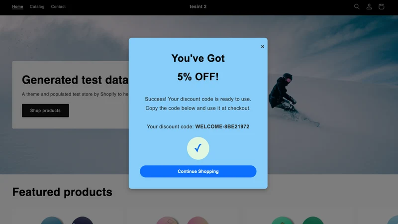User Popup Email & Mobile