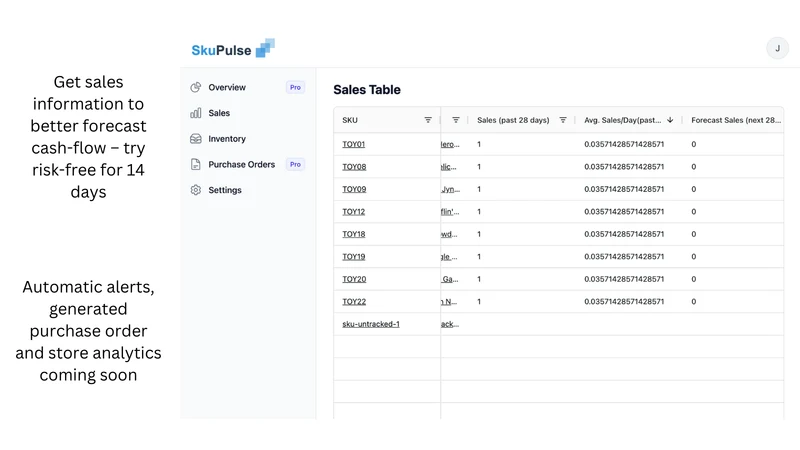 SkuPulse Inventory Forecasting