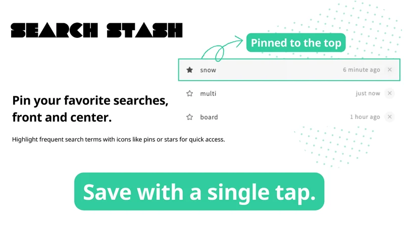 Search Stash | Search History