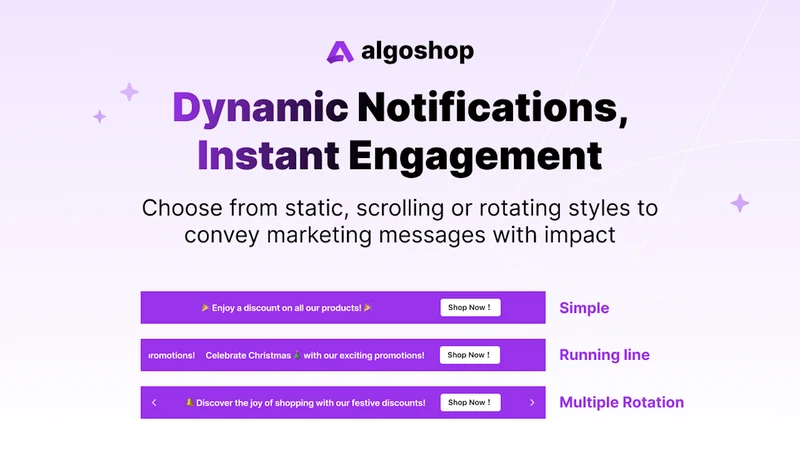 Algoshop Announcement Bar