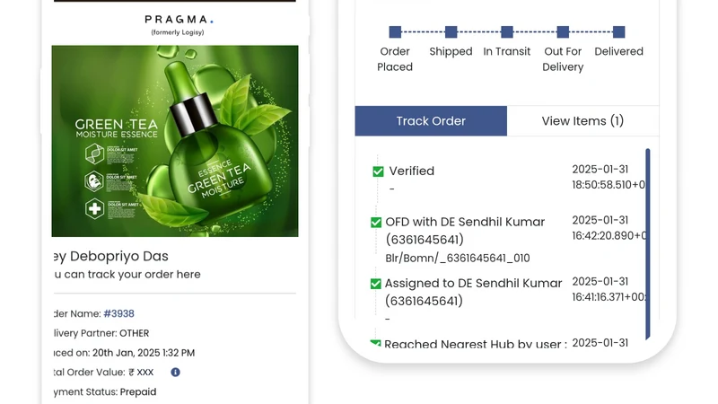 Order Tracking by Pragma