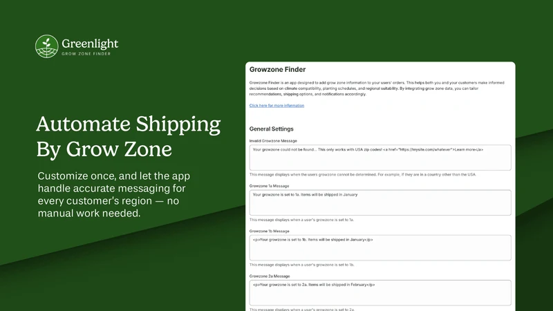 Greenlight ‑ Grow Zone Finder