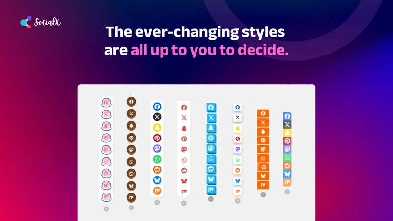 SocialX : Social Media Icons