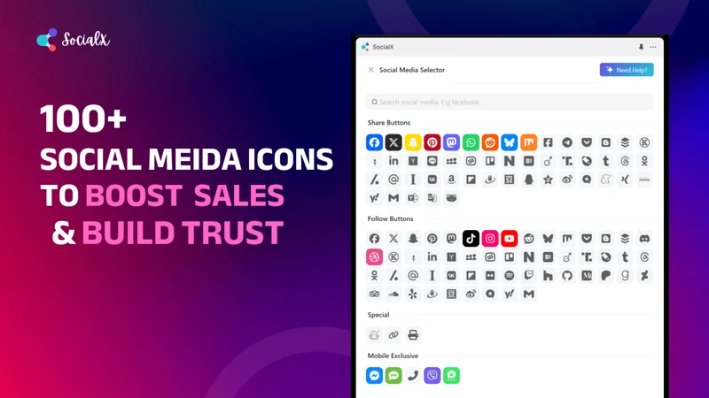 SocialX : Social Media Icons