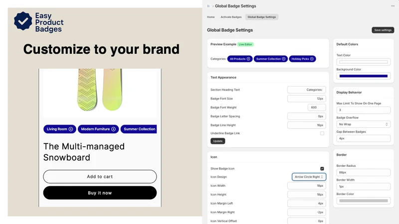 Easy Product Badges