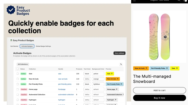 Easy Product Badges