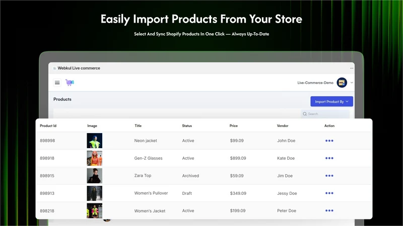 Webkul Shoppable & Live Videos