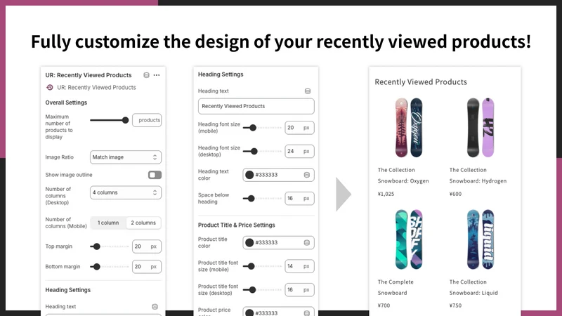 UR: Recently Viewed Products
