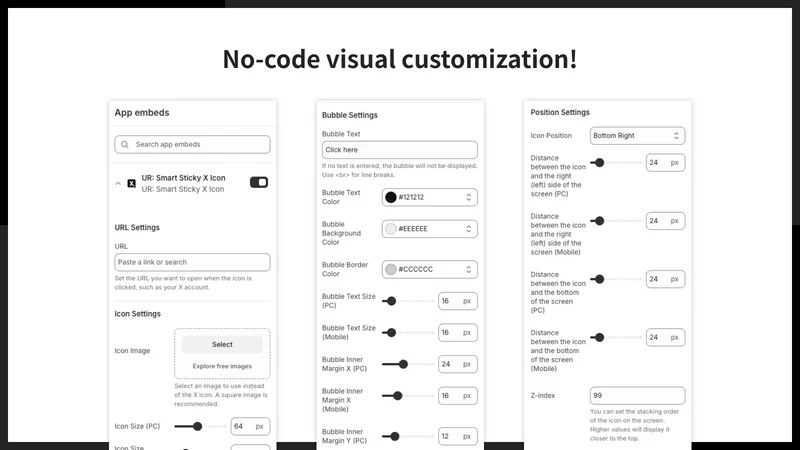 UR: Smart Sticky X Icon