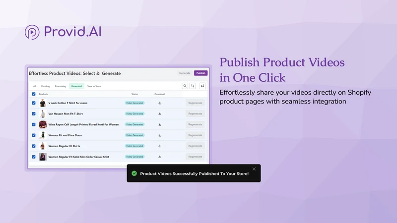 Provid.AI: Product Video Maker