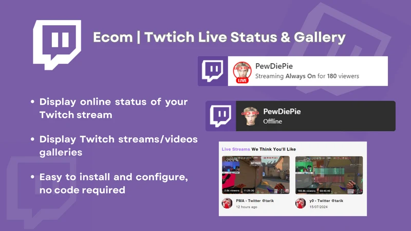 Ecom | Twtich Status & Gallery