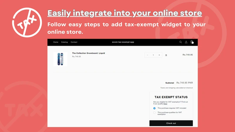 Ecom | Order Tax Exempt