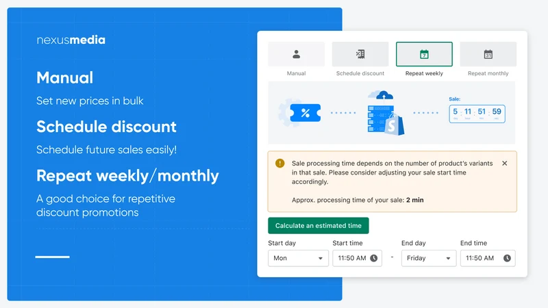 Easy:Sale Schedule Sales Price