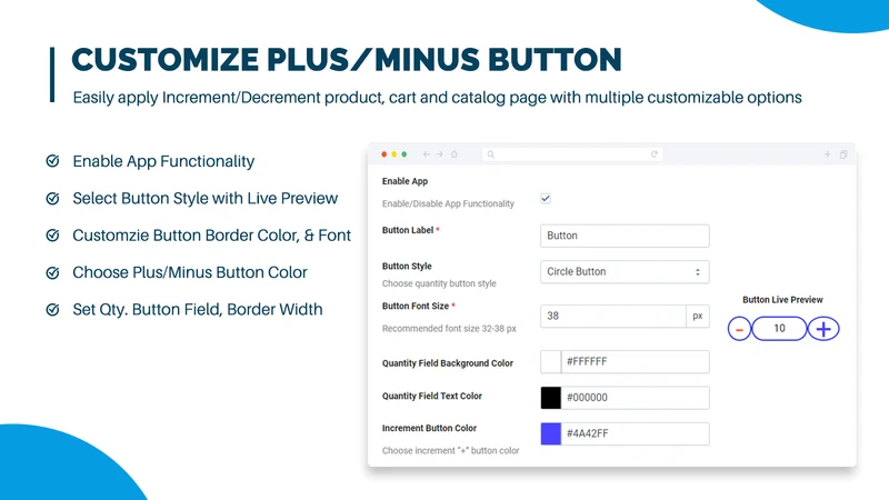 Extendons Quantity Selector