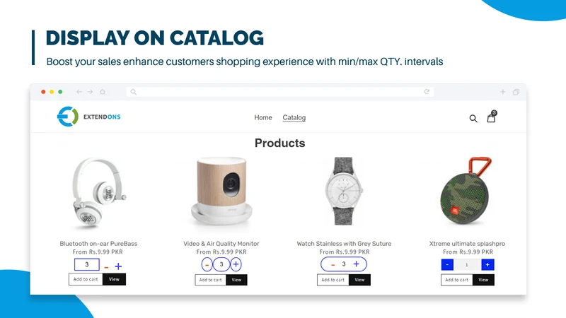 Extendons Quantity Selector