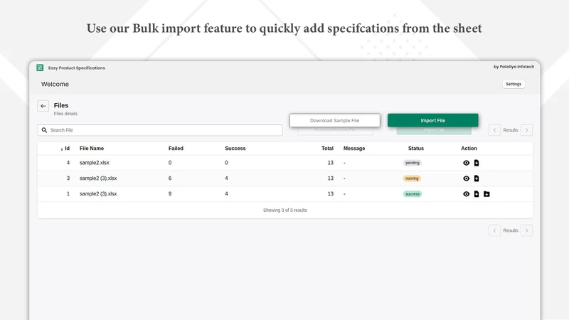EasySpec Product Specification