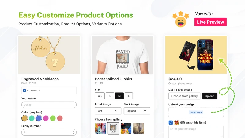 Eazy Product Options & Variant
