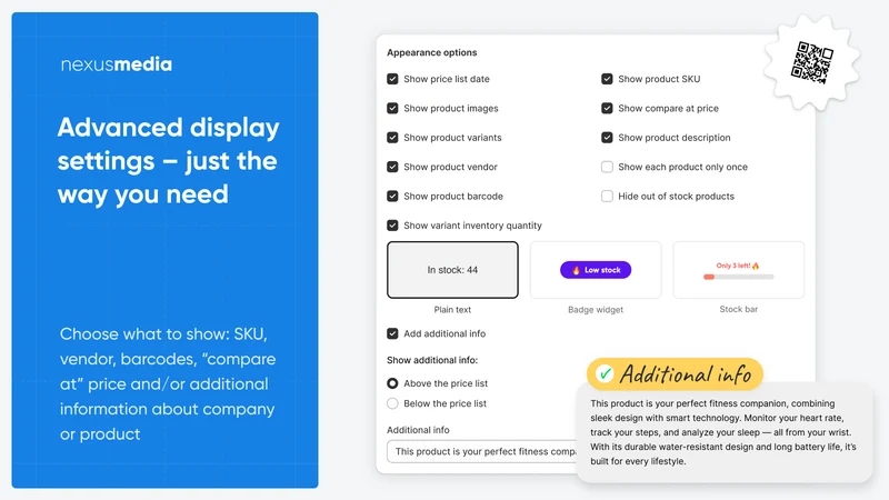 Price List Pro ‑ products list
