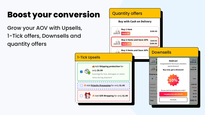 EasySell COD Form & Upsells