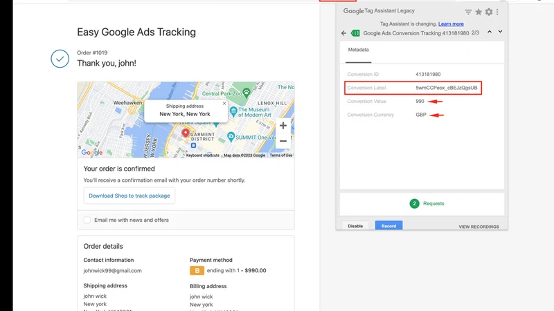 Pharo: Google Ads Tracking