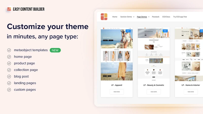 Posstack Easy Content Builder