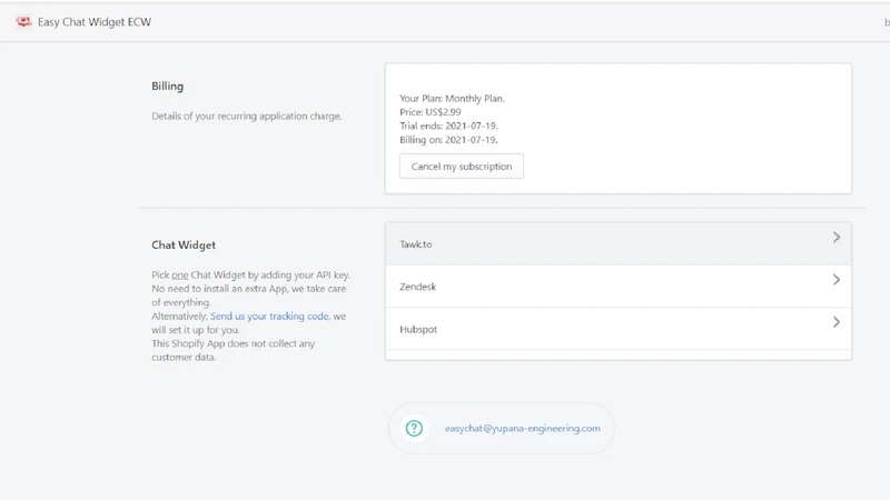 Easy Chat Widget ECW