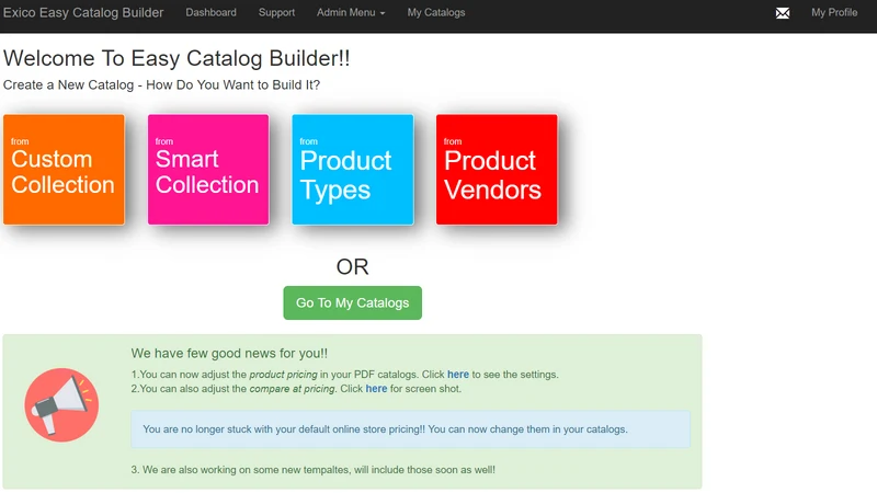 Exico Easy Catalog Builder